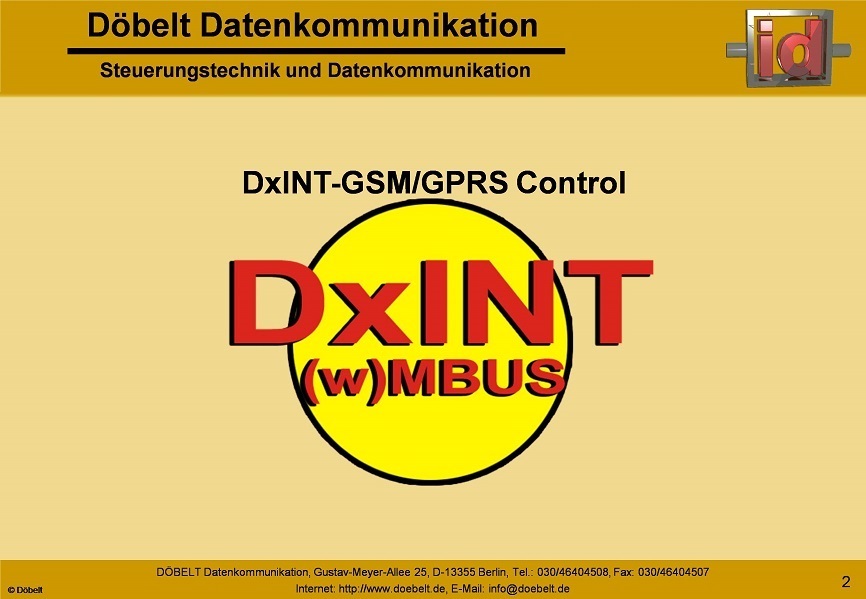 Dbelt Datenkommunikation - Produktprsentation: dxint-gsm - Folie 2