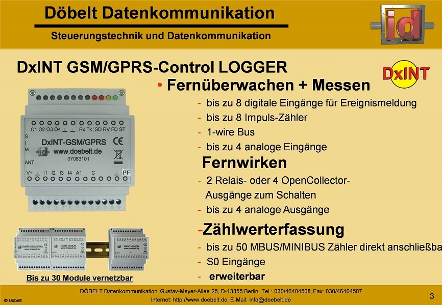 Dbelt Datenkommunikation - Produktprsentation: dxint-gsm - Folie 3