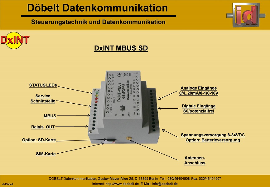 Dbelt Datenkommunikation - Produktprsentation: dxint-gsm - Folie 8