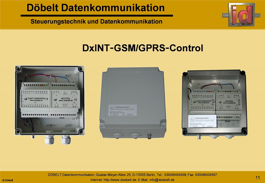 Dbelt Datenkommunikation - Produktprsentation: dxint-gsm - Folie 11