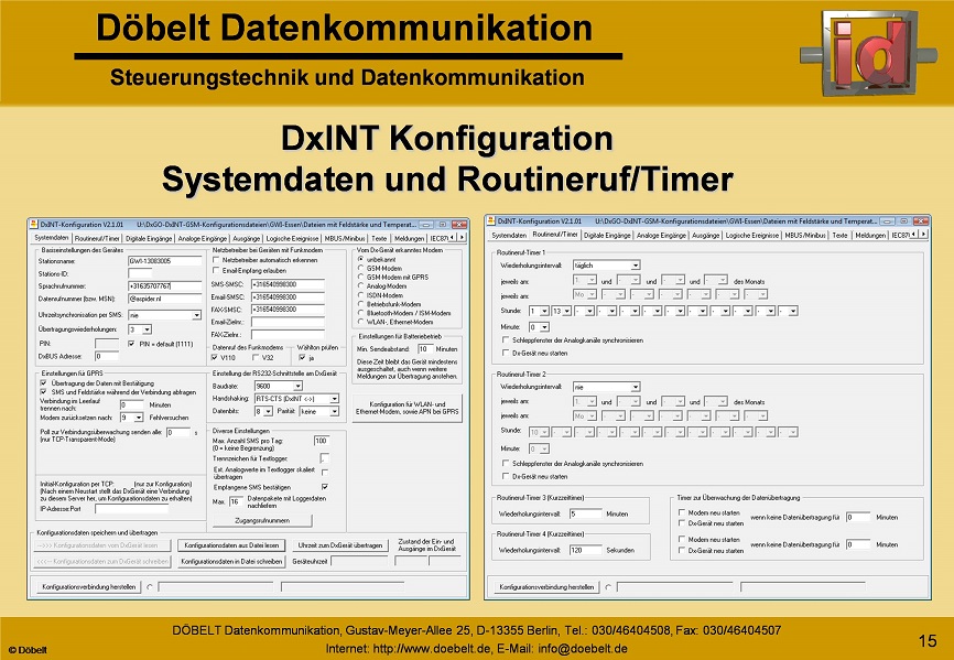 Dbelt Datenkommunikation - Produktprsentation: dxint-gsm - Folie 15