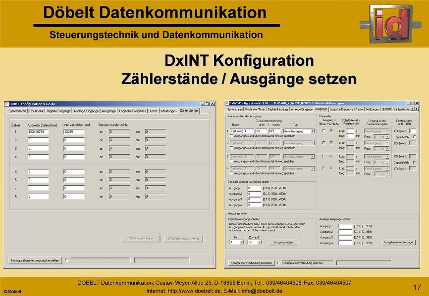 Dbelt Datenkommunikation - Produktprsentation: dxint-gsm - Folie 17