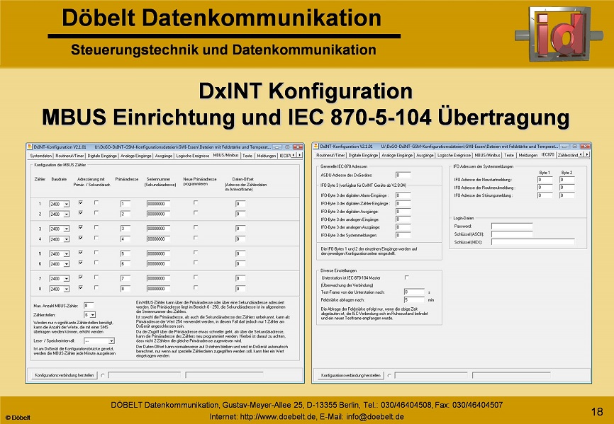 Dbelt Datenkommunikation - Produktprsentation: dxint-gsm - Folie 18