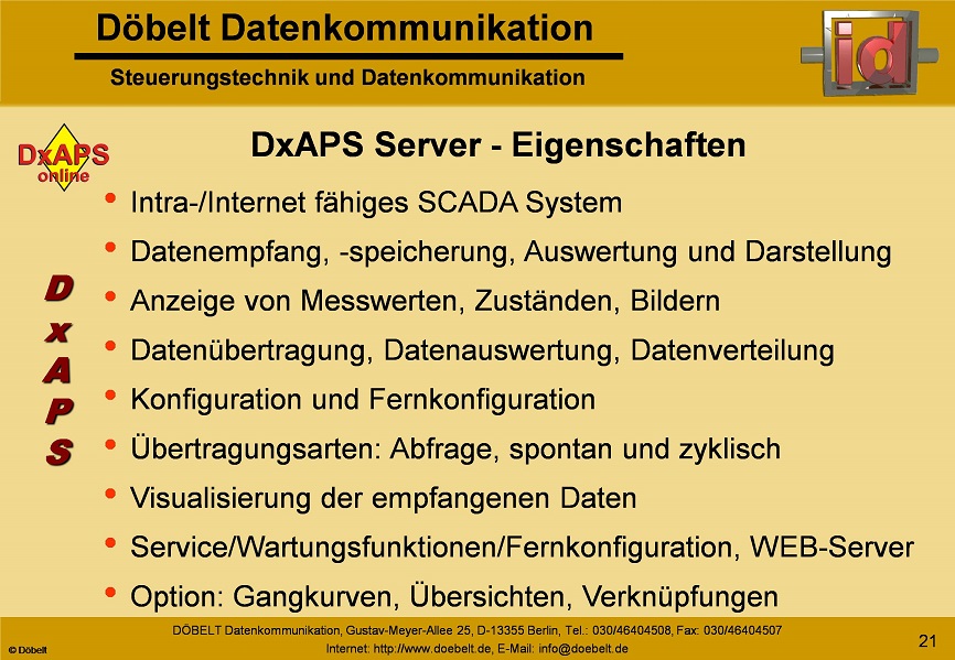 Dbelt Datenkommunikation - Produktprsentation: dxint-gsm - Folie 21