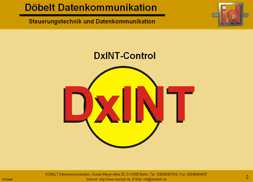 Dbelt Datenkommunikation - Produktprsentation: dxint - Folie 2