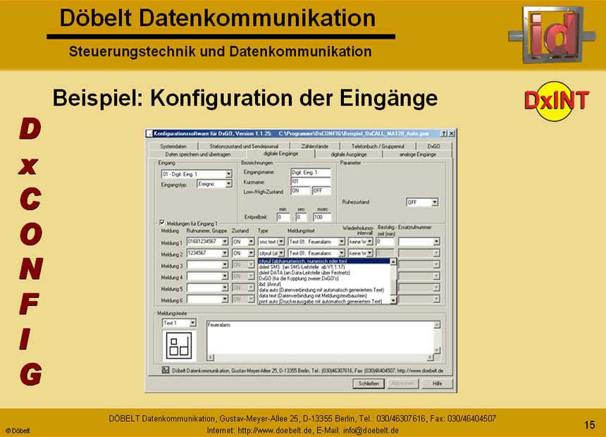 Dbelt Datenkommunikation - Produktprsentation: dxint - Folie 15