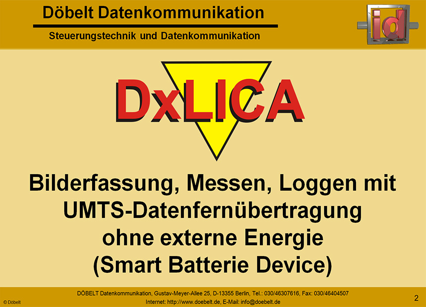 Dbelt Datenkommunikation - Produktprsentation: dxlica - Folie 2