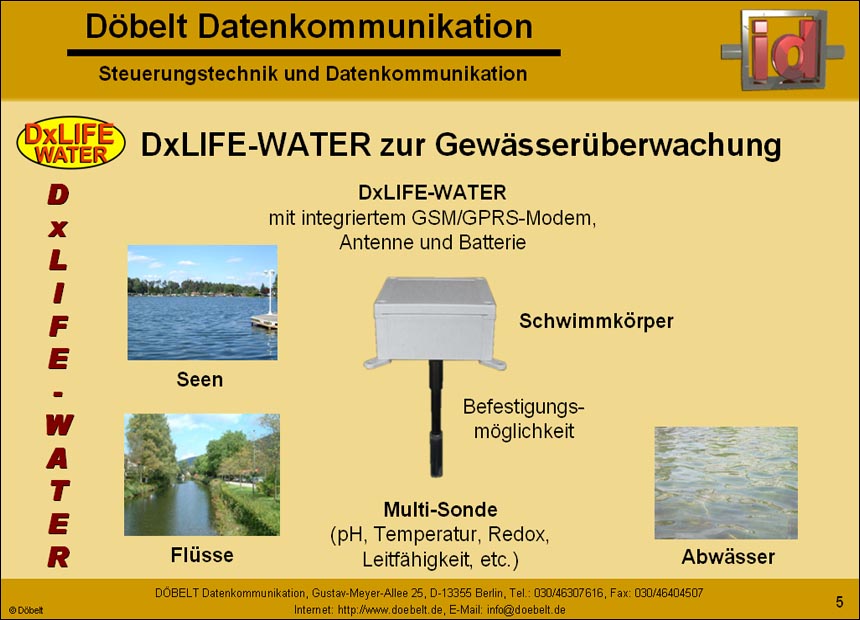 Dbelt Datenkommunikation - Produktprsentation: dxlife-water - Folie 5