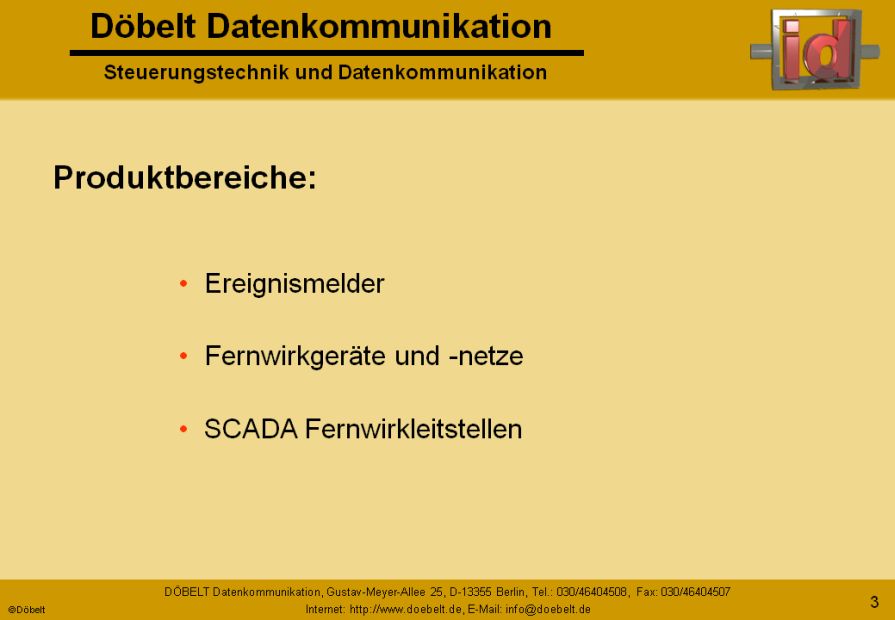 Dbelt Datenkommunikation - Produktprsentation: firma - Folie 3