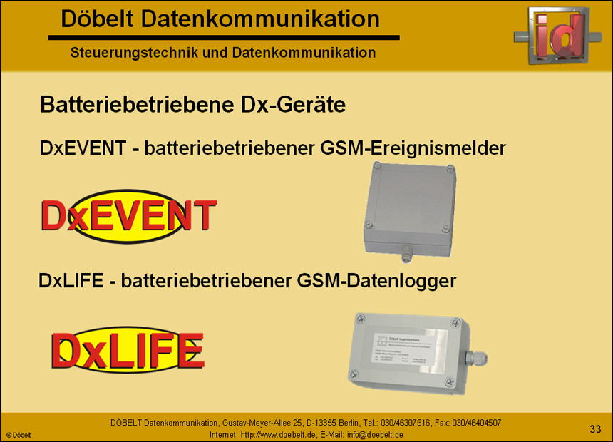 Dbelt Datenkommunikation - Produktprsentation: multiple - Folie 33
