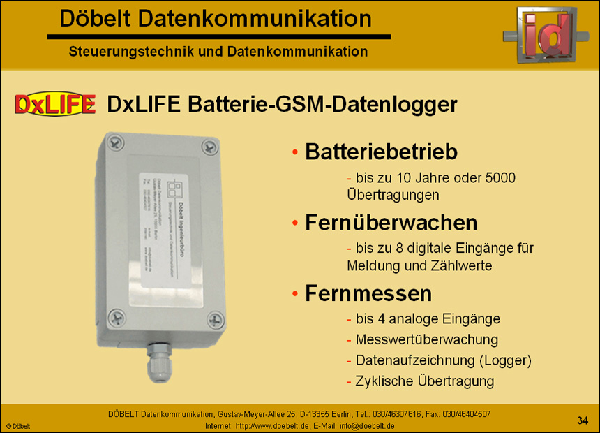 Dbelt Datenkommunikation - Produktprsentation: multiple - Folie 34