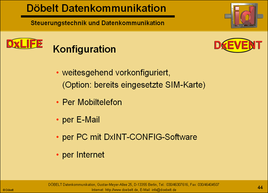 Dbelt Datenkommunikation - Produktprsentation: multiple - Folie 44