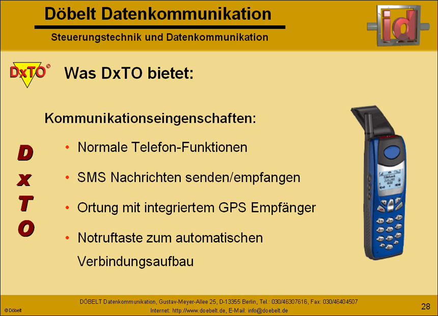 Dbelt Datenkommunikation - Produktprsentation: dxcall-dxto - Folie 28