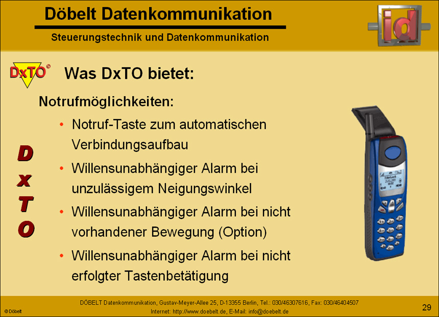 Dbelt Datenkommunikation - Produktprsentation: dxcall-dxto - Folie 29