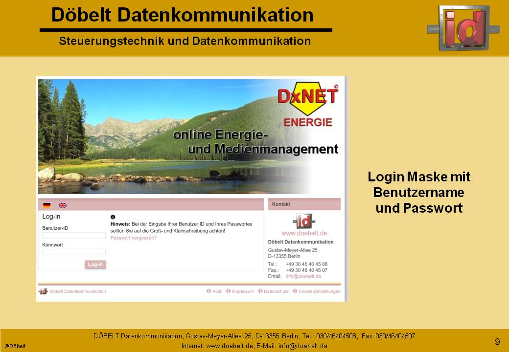 Dbelt Datenkommunikation - Produktprsentation: dxcall-web - Folie 9