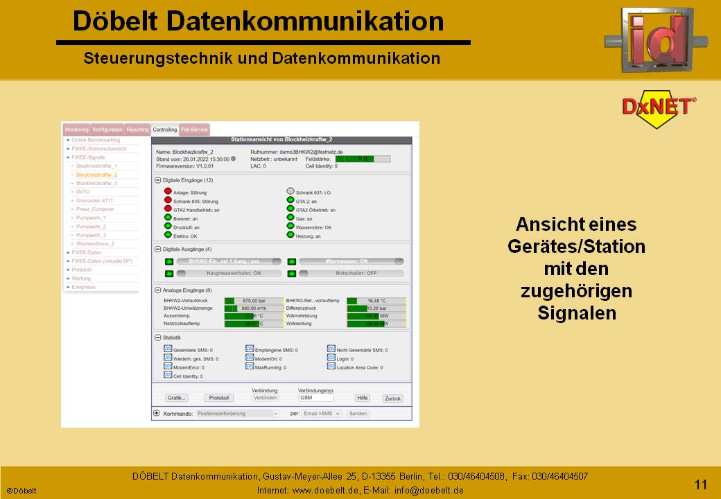 Dbelt Datenkommunikation - Produktprsentation: dxcall-web - Folie 11