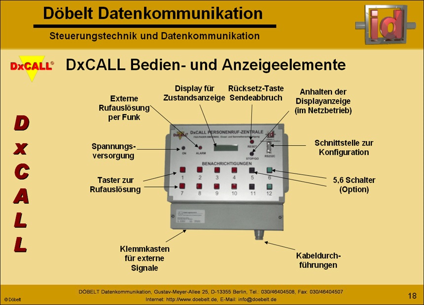 Dbelt Datenkommunikation - Produktprsentation: dxcall - Folie 18