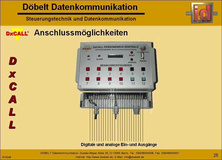 Dbelt Datenkommunikation - Produktprsentation: dxcall - Folie 25