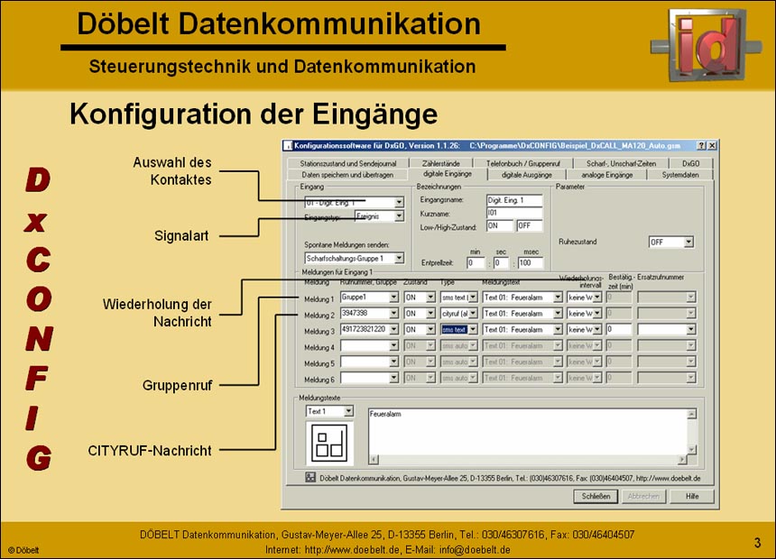 Dbelt Datenkommunikation - Produktprsentation: dxconfig - Folie 3