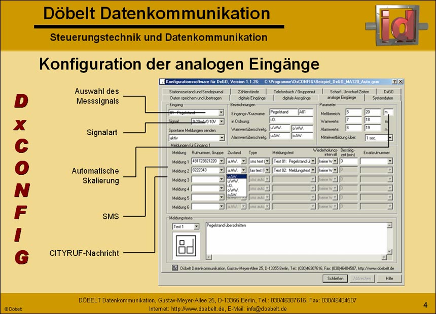 Dbelt Datenkommunikation - Produktprsentation: dxconfig - Folie 4
