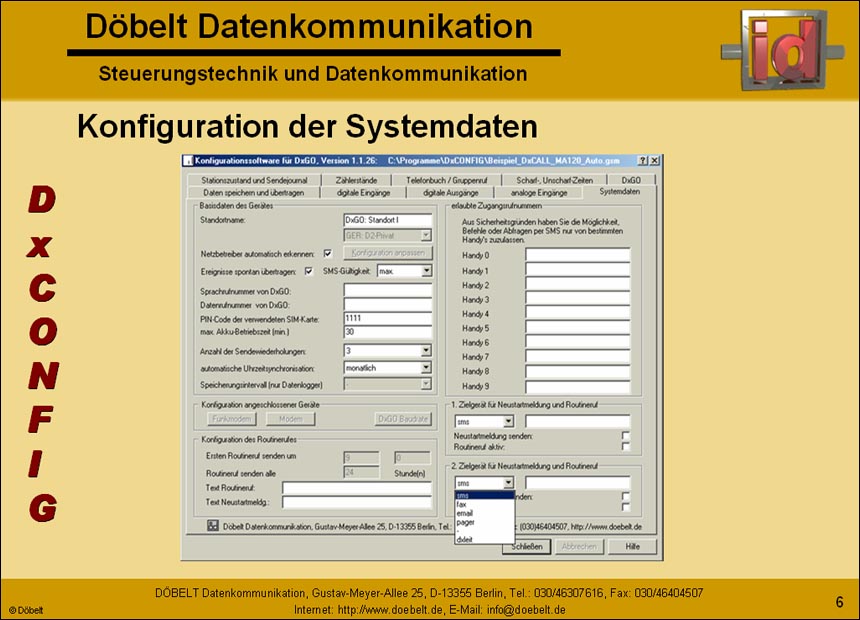 Dbelt Datenkommunikation - Produktprsentation: dxconfig - Folie 6