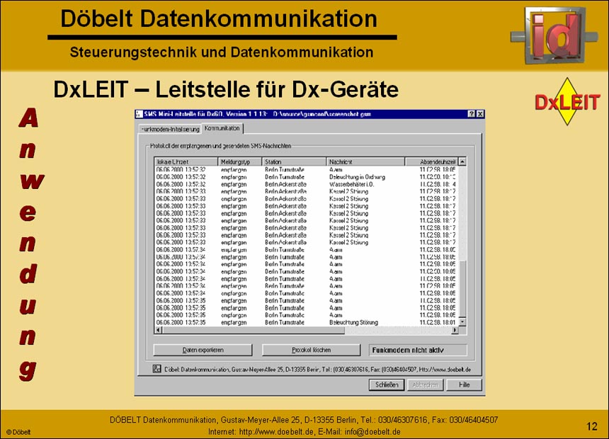 Dbelt Datenkommunikation - Produktprsentation: dxconfig - Folie 12
