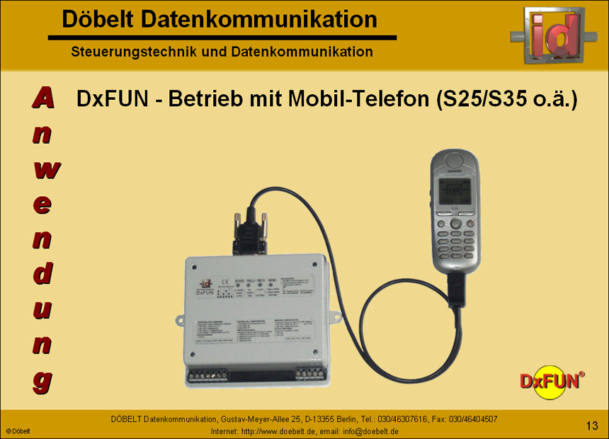Döbelt Datenkommunikation - Produktpräsentation: dxfun - Folie 13