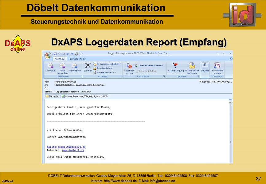 Dbelt Datenkommunikation - Produktprsentation: dxint-gsm - Folie 37