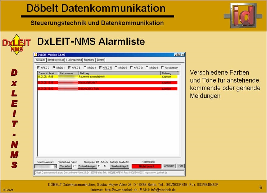 Dbelt Datenkommunikation - Produktprsentation: dxleit-nms - Folie 6