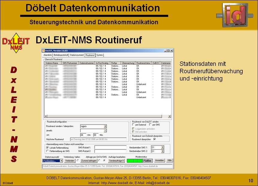 Dbelt Datenkommunikation - Produktprsentation: dxleit-nms - Folie 10