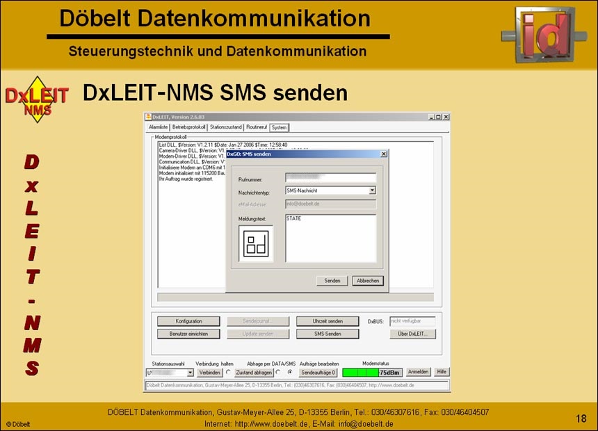Dbelt Datenkommunikation - Produktprsentation: dxleit-nms - Folie 18