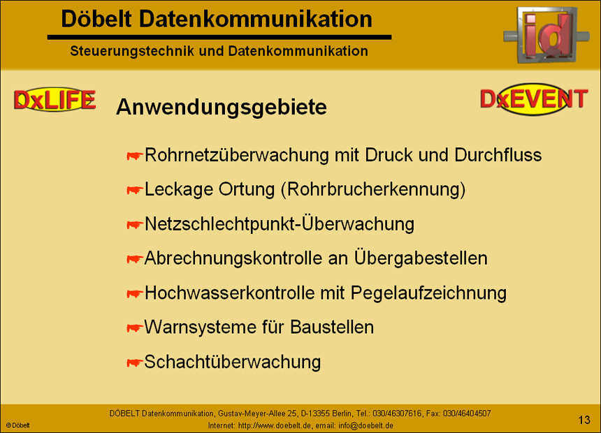 Dbelt Datenkommunikation - Produktprsentation: dxlife - Folie 13