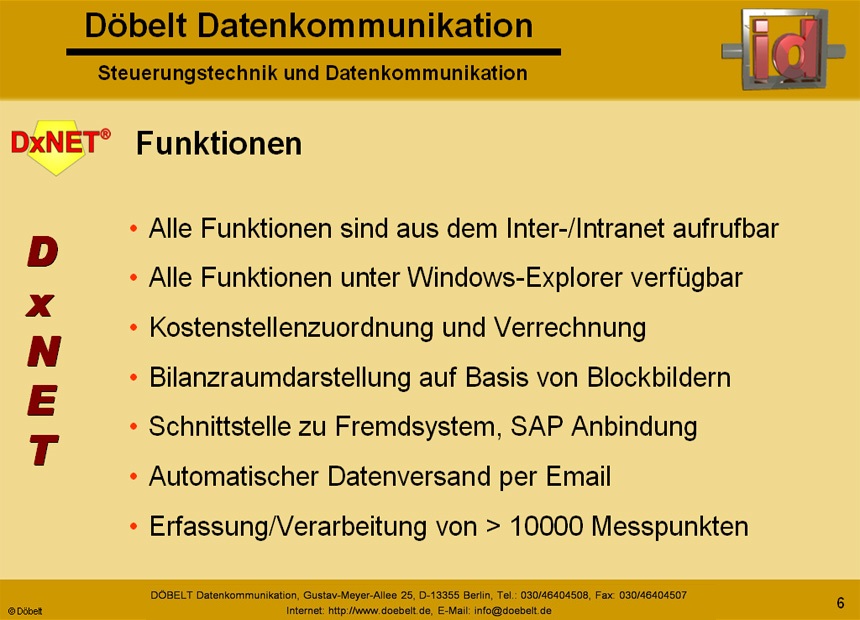 Dbelt Datenkommunikation - Produktprsentation: dxnet-energy - Folie 6