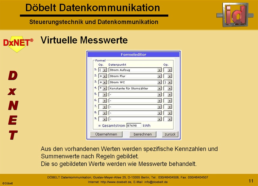 Dbelt Datenkommunikation - Produktprsentation: dxnet-energy - Folie 11