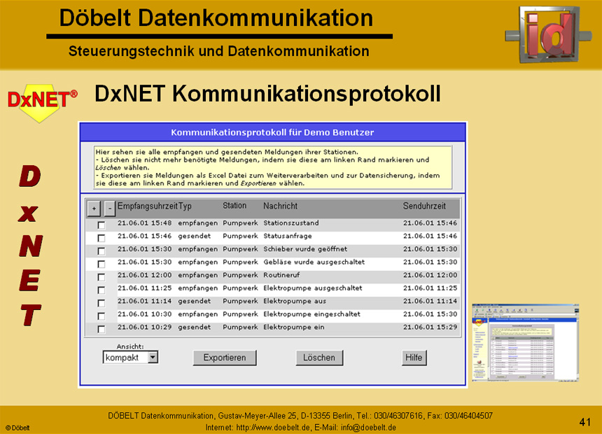 Dbelt Datenkommunikation - Produktprsentation: dxnet-energy - Folie 41