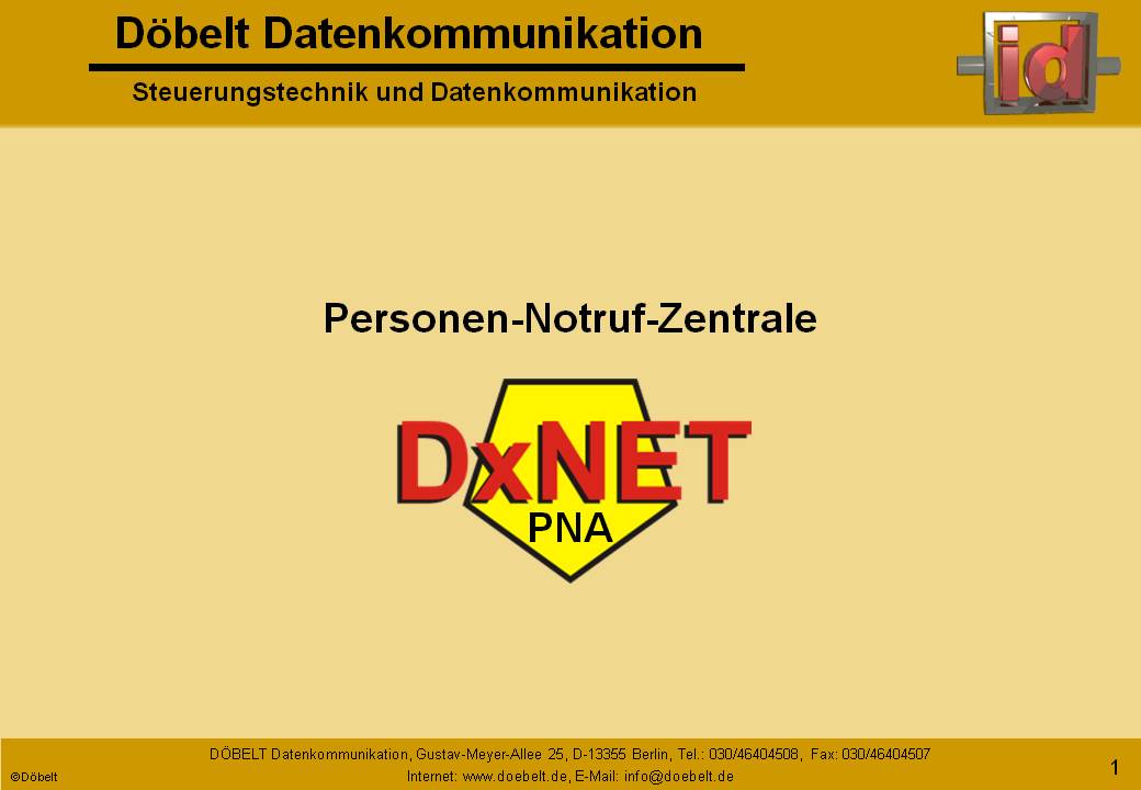 Dbelt Datenkommunikation - Produktprsentation: dxnet-pna - Folie 1