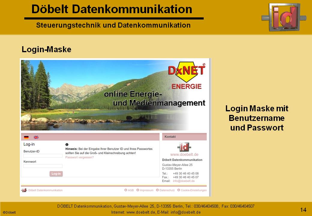 Dbelt Datenkommunikation - Produktprsentation: dxnet-pna - Folie 14
