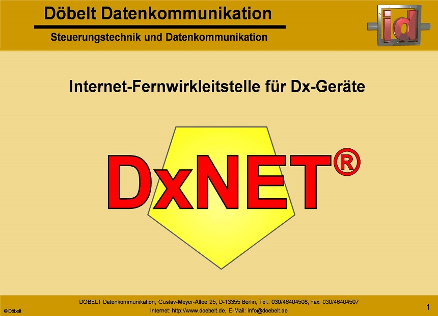 Dbelt Datenkommunikation - Produktprsentation: dxnet - Folie 1