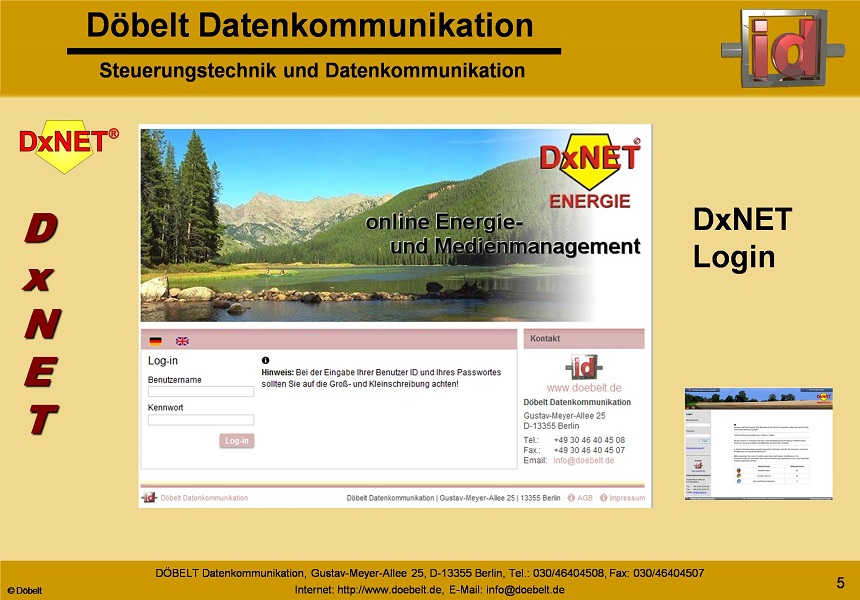 Dbelt Datenkommunikation - Produktprsentation: dxnet - Folie 4