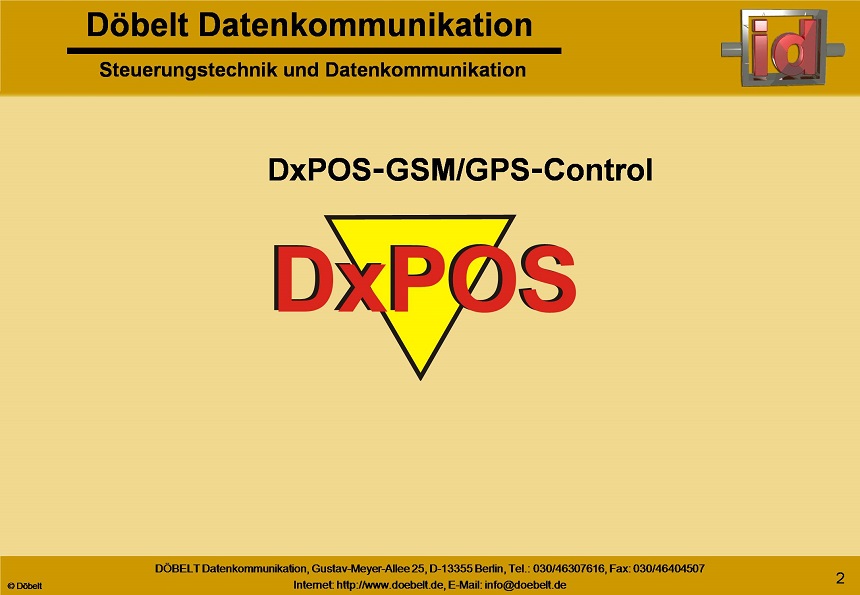 Dbelt Datenkommunikation - Produktprsentation: dxpos - Folie 2