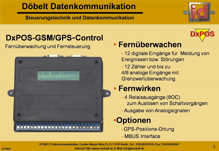 Dbelt Datenkommunikation - Produktprsentation: dxpos - Folie 3