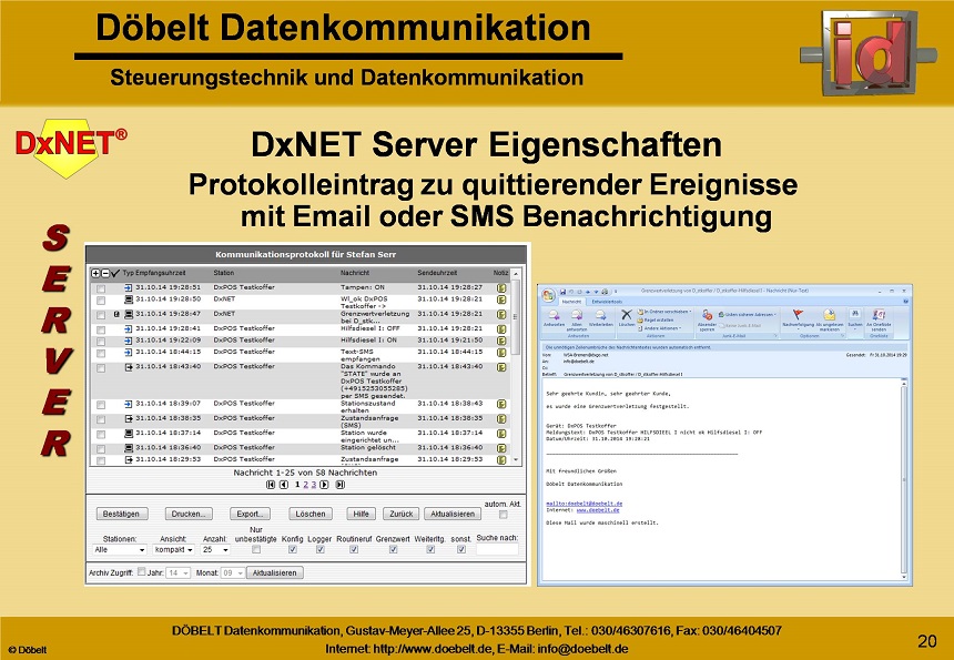 Dbelt Datenkommunikation - Produktprsentation: dxpos - Folie 20