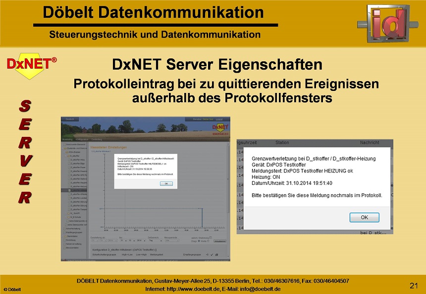 Dbelt Datenkommunikation - Produktprsentation: dxpos - Folie 21