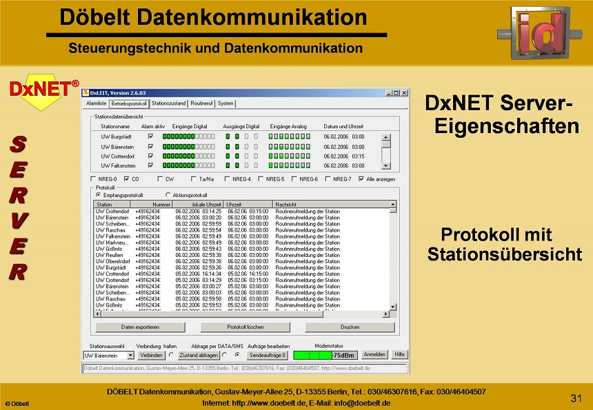 Dbelt Datenkommunikation - Produktprsentation: dxpos - Folie 31