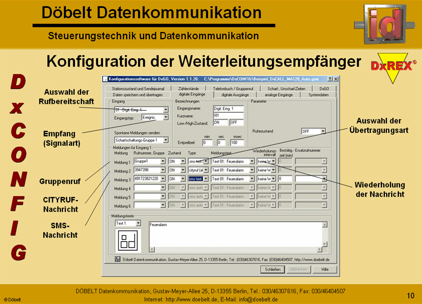 Dbelt Datenkommunikation - Produktprsentation: dxrex - Folie 10