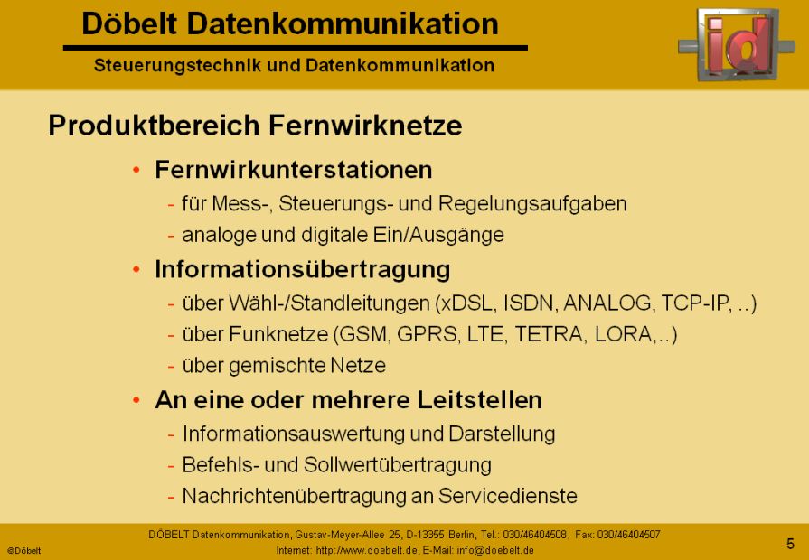 Dbelt Datenkommunikation - Produktprsentation: firma - Folie 5