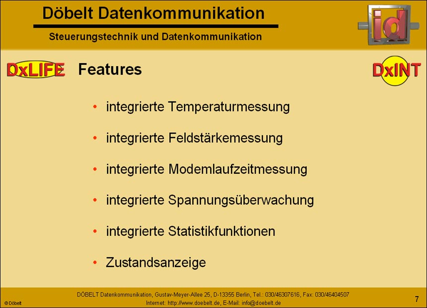 Dbelt Datenkommunikation - Produktprsentation: heizungsueberwachung - Folie 7