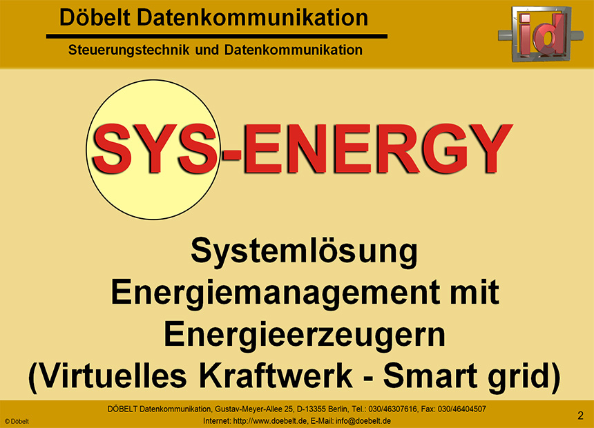 Dbelt Datenkommunikation - Produktprsentation: sys-energie - Folie 2