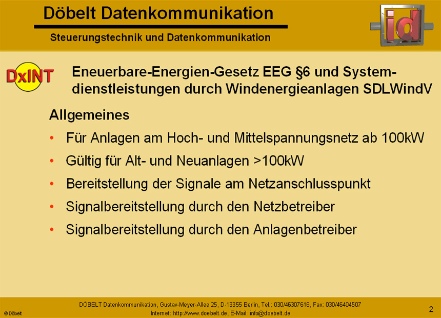 Dbelt Datenkommunikation - Produktprsentation: sys-green - Folie 2