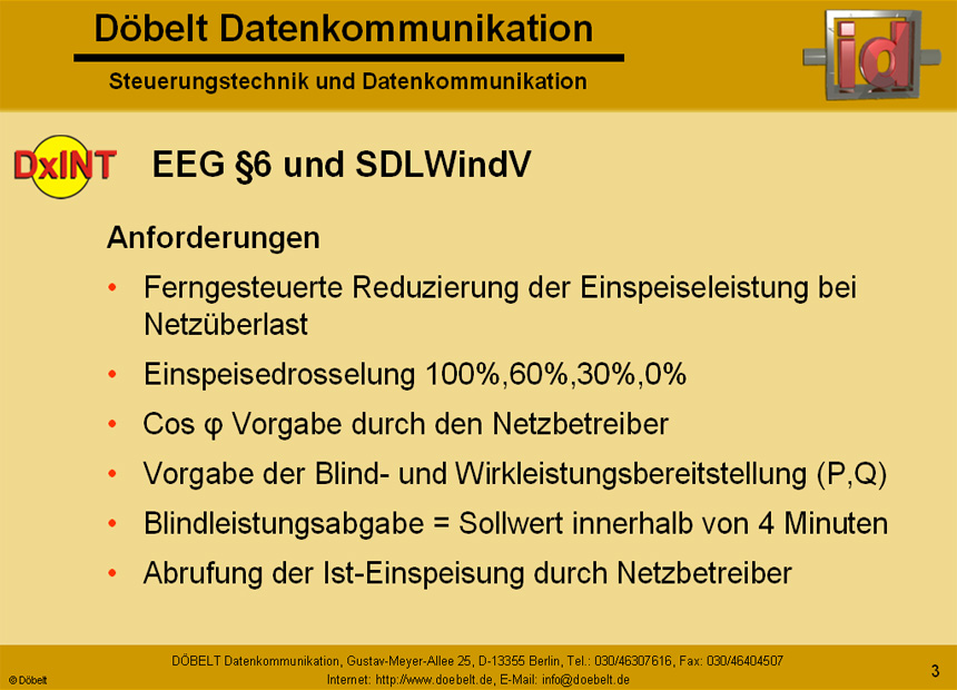 Dbelt Datenkommunikation - Produktprsentation: sys-green - Folie 3